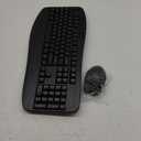 Wireless Keyboard Mouse Combo, EDJO 2.4G Full-Sized Large Wireless Keyboard with Comfortable Palm Rest and Optical Wireless Mouse for Windows, Mac OS PC/Desktops/Computer/Laptops (Black)