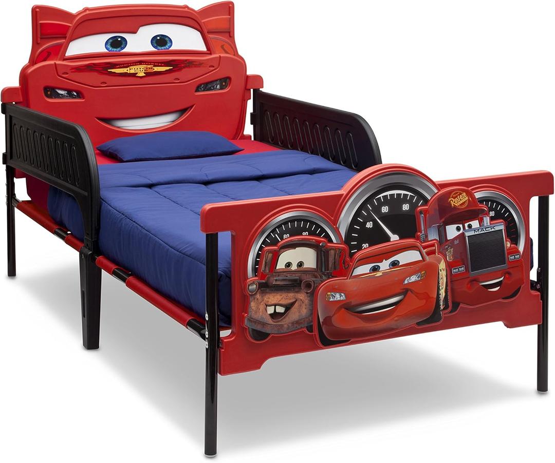 Delta Children Plastic 3D-Footboard Twin Bed, Disney/Pixar Cars