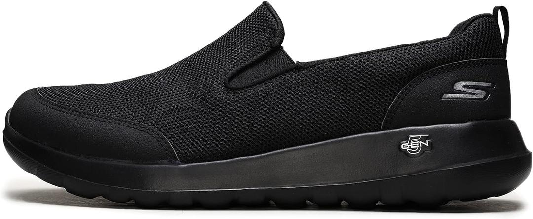 Skechers Men's Go Max Clinched-Athletic Mesh Double Gore Slip on Walking Shoe (9.5 X-Wide, Black)