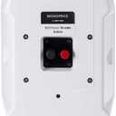 Monoprice 6.5-inch Weatherproof 2-Way Speakers - with Wall Mount Bracket, IP55 Ingress Protection Rating, Pair - White