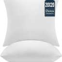 puredown 20x20 Throw Pillow Inserts Set of 2 Supportive & Fluffy Down Alternative Pillow Forms for Couch, Sofa & Bed, Indoor Decorative Cushion Stuffer