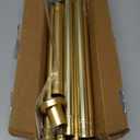 YNL Gold Shower Curtain Rod 32-80 Inch(2.7-6.6ft), Non Slip, Never Rust, No Drill Stainless Steel Spring Tension Shower Rod, Adjustable Tension Rod for Bathroom