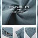 Himosyber Womens Cotton Wide Leg Cropped Pants Casual Drawstring Elastic Waisted Ruffle Hem Palazzo Pants with Pockets (S)