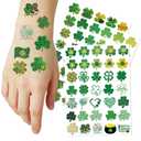 3 x 210Pcs St Patricks Day Tattoos Adult Shamrock Face Stickers 105 Unique Styles of St Patricks Day Temporary Tattoos for Body Women Irish Accessories for Party Decor(clover210)