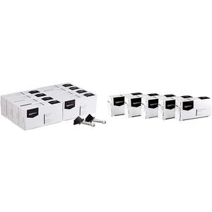 Amazon Basics Binder Paper Clips and Jumbo Paper Clips, Black