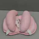 KAKIBLIN Baby Support Pillow, Head and Neck Support,Banana Neck Pillow for Baby, Travel Pillow for Stroller Neck Support, Adjustable Head Pillow for Kids Toddler (Pink)