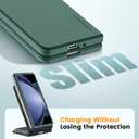 Nillkin Samsung Galaxy Z Fold 5 Case with Metal Kickstand [Slide Camera Cover] CamShield Silky [Liquid Silicone ] Case for Galaxy Z Fold 5 5G Slim Pockets Fit Protective Case Green