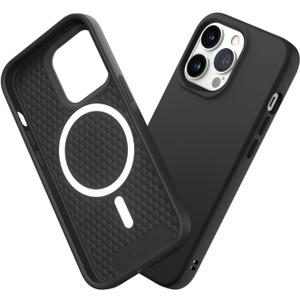 RhinoShield SolidSuit Case Compatible with Magsafe for [iPhone 13 Pro] | Shock Absorbent Slim Design Protective Cover with Premium Matte Finish 3.5M / 11ft Drop Protection - Classic Black