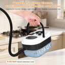 Steam Cleaner, 6-Level Adjustable Handle, 15s Heat-Up, 1.08 Quarts Tank, Portable Steamer for Cleaning with 6 pcs Accessories for Home for Dirt, Grease, Grout, Tile,Floor, Car (Pearl White, 1200ML)