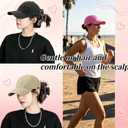 3 Pcs Baseball Hat Claw Clips for Women, Strong Hold Hair Clips for Trucker Caps, Suitable for all Hair Types Including Thick/Fine/Soft Hair