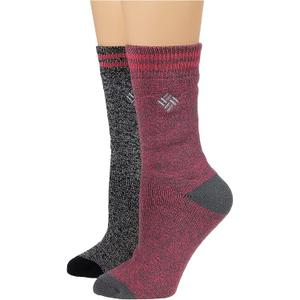 Columbia womens 2 Pack Fleece Lined Thermal Crew Socks (4-10)