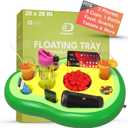 Premium Floating Drink Holder for Pool, Hot Tub Accessories for Adults - Holds Up to 50 LBS - Fun Swimming Pool Accessories for Adults, Cool and Unique Drink Floaties (Green)