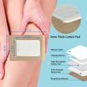 16Pcs Castor Oil Pack Wrap, Disposable Castor Oil Patches Packs with Anti Leakage Cotton Pad for Belly/Feet/Knee (Oils Not Included), 5.1" x 3.9"
