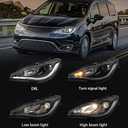Huray Left Headlight Assembly Fit for Chrysler Pacifica 2018 2019 2020, LH HID Headlamp [Only for Xenon Model] OE Style Replacement for CH2518152 68228949AH Driver Side