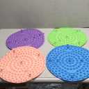 Threlaco 4 Pack Foot Massager Mat Foot Reflexology Pad with Magnetic Relaxation Massage Feet Pressure Point Pad Anti Fatigue Walk Stone Acupoint Mat Particle Portable Massage Tool(Mixed Colors)