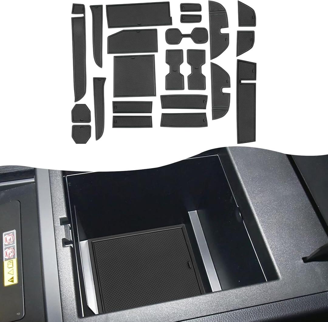 SXCY for 2024-2026 Lexus GX 550 Cup Holder Inserts Liner [Not for Cool Box] 2025 2026 GX 550 Door Slot Mats for 2024-2026 Lexus GX550 Accessories 2025 2026 GX550 Cup Console Inserts Liner (Black)