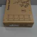 Corner Shelf Stand - 5 Tier Bamboo Small Corner Bookshelf for Office Kitchen Bedroom Plant Stand Living Room Decor Small Space (Natural, 5 Tier)