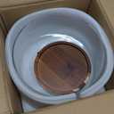 NiHome Glass Salad Bowl with Acacia Wood Salad Tongs, Large Capacity Design with Enhanced Stability, Versatile Serving Dish for Salads, Fruits, Ideal for Gatherings & Daily Family Dining