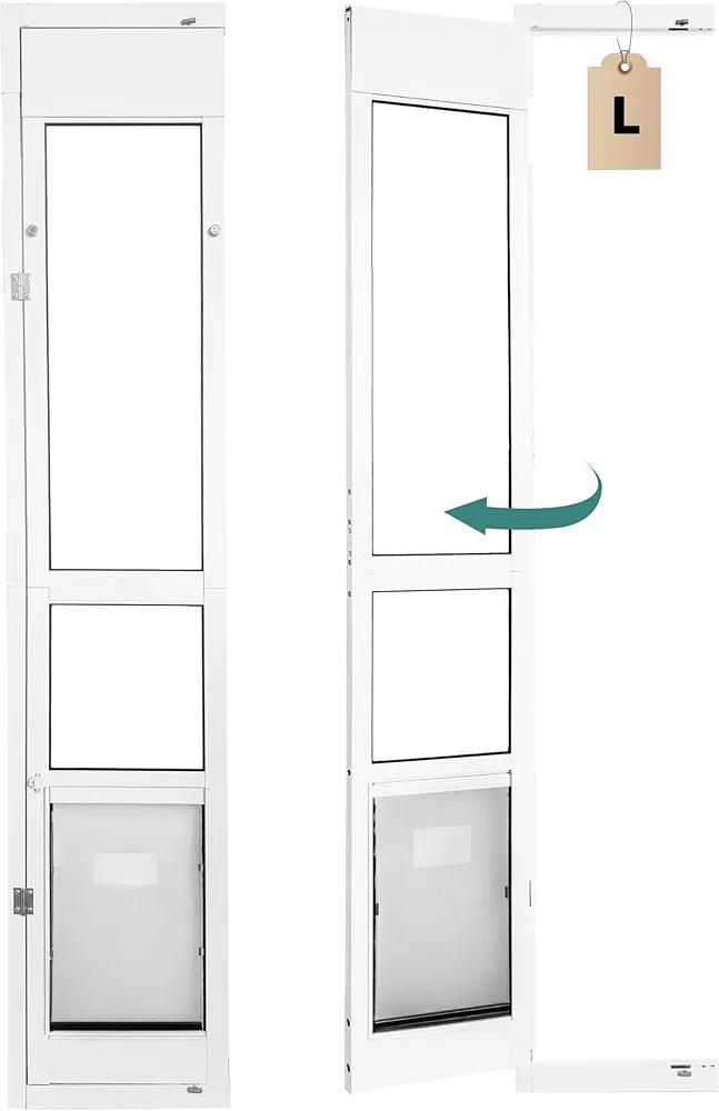 Large Dog Door for Sliding Glass Door - Left Open from Inside