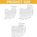 6 Pcs Plastic Freezer Organizer Bins with Wheel Tall Narrow Kitchen Organization Rolling Bins Storage for Cabinet, Bathroom, Under Sink, Office