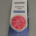 Stasher Premium Reusable Silicone Stretch Lids, 3-Pack - Large, Clear, 9 Lids, Airtight Seal, Food Container Covers, BPA Free, Leak-free, Dishwasher Safe, Microwave Safe, Eco-Friendly