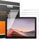Megoo [3 Pack] Screen Protector for New Surface Pro 7 Plus/Surface Pro 7, Ultra Clear/High Response/Tempered Glass, Compatible for Microsoft Surface Pro 7 12.3 Inch (2019 Release)