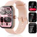 Smart Watch for Men Women, 100+ Sports Modes, Heart Rate/SpO2/Sleep Monitor, 1.91" Touch Screen, Bluetooth Calls, IP68 Waterproof Fitness Tracker, Alexa Built-in, iOS Android Compatible (Pink)