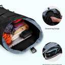 Blue Quartz Hiking Backpack 30L Lightweight Packable Backpack for Travel, Water Resistant Foldable Daypack for Women Men, Black