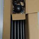 Curtain Rods for Windows 48 to 84 inch, 1inch Decorative Blackout Wrap Around Curtain Rod Set,Matte Black Splicing Heavy Duty Metal Curtain Rod with Brackets (37"-98"-1Pack)