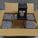 Small Solar Lanterns Outdoor Waterproof, Hanging Candles Solar Lights Garden Decor for Outside, Gifts for Women Mom, Flickering Flameless Candle Lights for Table,Outdoor Decorative 6P