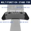 Treadmill Desk Attachment, 36 Inches Tread Tray Workstation Handlebars Platform with Laptop Holder, Cup Tablet Holder, Ergonomic Stand with Cooling Holes(Black)