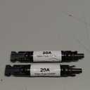 20A Waterproof in-Line Solar Fuse Holder,PV Inline Fuse Holders 20 Amp for Solar Panel and Solar Controller, Black,with Fuse