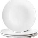 White Dinner Plates Set of 2, Extra Large 12 Inch Dinner Plates, Oversized Ceramic Plates for Main Dishes, Microwave and Dishwasher Safe, 30.7Cm