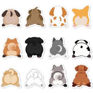 Yinder 24 Pads Cute Sticky Notes Fun Kawaii Animal Sticky Notes Pads Bulk Cartoon Memo Self Adhesive Gift for Valentines Veterinary Office School Tab Party Supplies(Cute Dog)