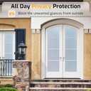 LUTE Window Privacy Film, Frosted Glass Window Film for Bathroom, Static Cling Removable Heat Control Glass Coverings, Non Adhesive Opaque Door Sticker for Home Office (Pure, 35.4" x 118.1")