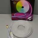 Neon Rope Lights16.4ft RGB LED Strip Lights with App Control,Music Sync Flexible DIY Design,5V USB Powered Neon Lights for Bedroom,Gaming,and Party Decoration(with Adhesive Backing)