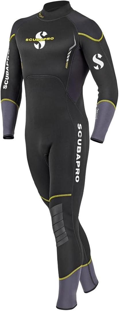 SCUBAPRO Men's Sport Steamer Wetsuit with 3mm Thickness, X-Large, Black/ Yellow