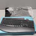 Wireless Keyboard and Mouse Combo,2.4G Full Size Wave Keys Ergonomic Keyboard with Wrist Rest for Natural Typing, 3 DPI Adjustable Ergonomic Silent Mouse for Computer/Laptop/Windows/Mac (Gray)