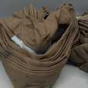 Brown Pinch Pleated 100% Blackout Linen Bedroom Curtains 96 Inch Length Double Layer Pleat Curtains Ring Hooks Back Tab Black Out Room Darkening Drapes 96 Inches Long Living Room Dutch Cocoa