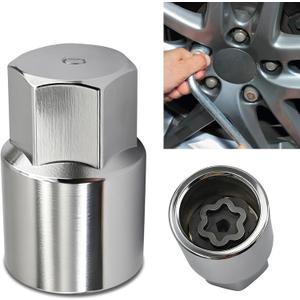 D-Wheel Locking Lug Nut Removal Tool, Lug Nut Remover, Steel Drive Wheel Lock Key with Socket Anti-Theft Wheels Nut Remover & Installer, Professional Locking Lug Nuts Key Fit for Most Cars