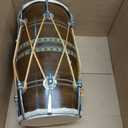 Wooden Dholak Drum, Adjustable Indian Hand Percussion Instrument, 14 Inch