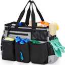 IBVIVIC Wearable Cleaning Caddy Bag for Cleaning Supplies,Large Capacity Cleaning Organizer Grey (15L x 8.7W x 10.2H inch)