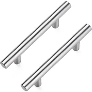 10 Pack Cabinet Pulls Brushed Nickel Stainless Cabinet Handles, for Kitchen and Bathroom Cabinets, 5 Inch Length, 3 Inch Hole Center