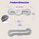 Grey Transfer Board with Turntable, Transfer Board from Bed to Wheelchair, Patient Transfer,Slide Assist Device for Transferring or Seniors from Wheelchair to Bed, Toilet, Tub, Car