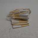 50 Packs White Paper Fans Paper Hand Fan Bamboo Folding Fan Handheld Fan Paper Folded Fan Paper Fan for Wedding Party and Home Decoration