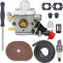 C1M-S207A FS56RC FS56 Carburetor Kit for Stihl C1M-S207 FS 56 RC 56RC FS56R FS40 FS50 FS56 FS70 FS70R FS70RC KM56 KM56RC Trimmer Weed Eater Carb replace OEM 4144-120-0603 4144-120-0600