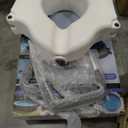 Drive Medical 2-in-1 Raised Toilet Seat with Removable Padded Arms - Elevated Bathroom Safety Support - Secure Locking Attachment - Easy Height Assistance - Durable Construction, Standard Toilets