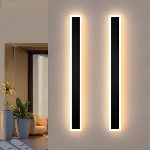 2 Pack 57.0 inch Modern Led Outdoor Wall Light, 3000K-6000K 10%-100% Dimmable Lights for Outside, IP65 Waterproof Wall Sconce Light with Remote Control for Porch,Hallway, Garage,Patio,Stairway,Yard