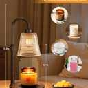 Innqoo Brown Candle Warmer Lamp with Timer, Dimmable Candle Warmer for Jar Candles, Height Adjustable Wax Melts Warmer, Birthday Gifts for Women Mom, House Warming Gifts New Home Decor
