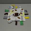 Baby Jack & Co 10x10 Football Sports Lovey Sensory Plush Blanket - Tag Toys for Babies - Baby Stroller Toys - Learn Shapes, Letters & Colors - MVP Baby Ball Toy & Baby Sports Gift